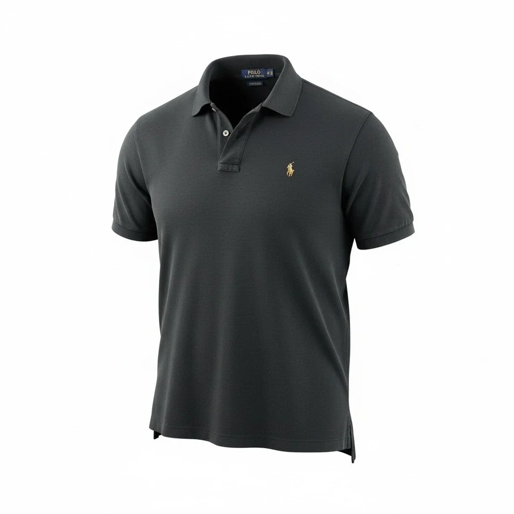 Polo Ralph Lauren Pima Soft Touch Polo Shirt‎ 2XB Black Classic Fit Minimalist